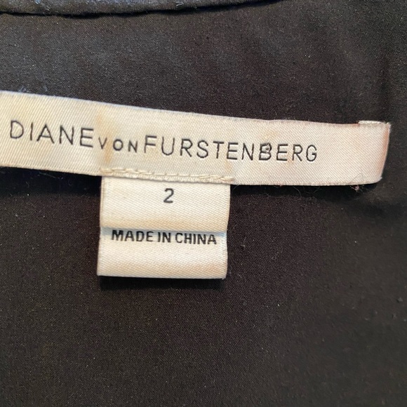 DVF metallic Hadlie dress size 2 Blk/gold - Picture 7 of 12